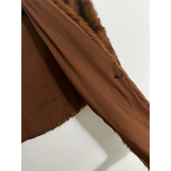 Furs By Mars Mink Fur Stole Capelet Shawl Bolero Wrap VTG 60s M/L Old Money - Picture 2 of 6